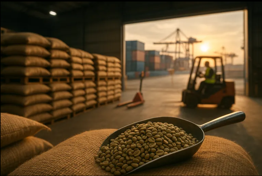 Importación de café en grano en España desde Latinoamérica”